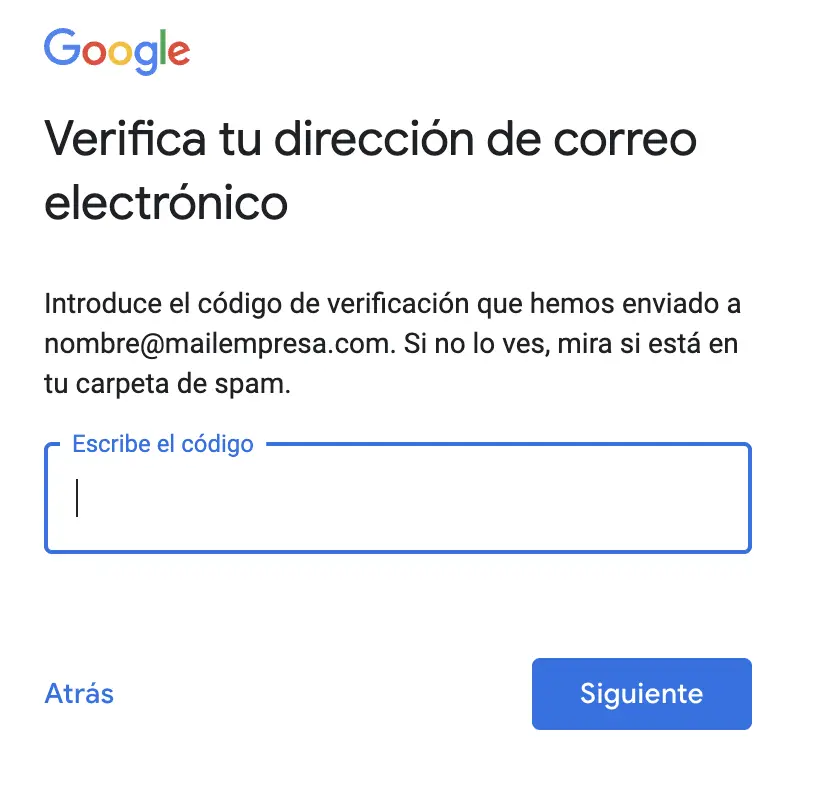 Proceso verificación de correo electrónico para Youtube