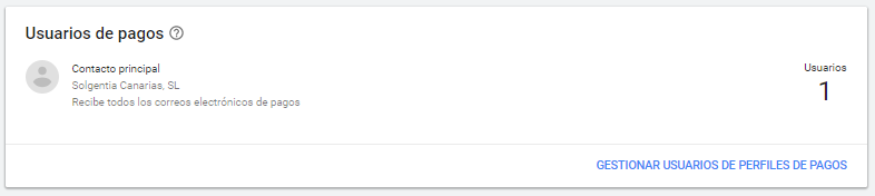 Usuario de Pagos de Google ADS