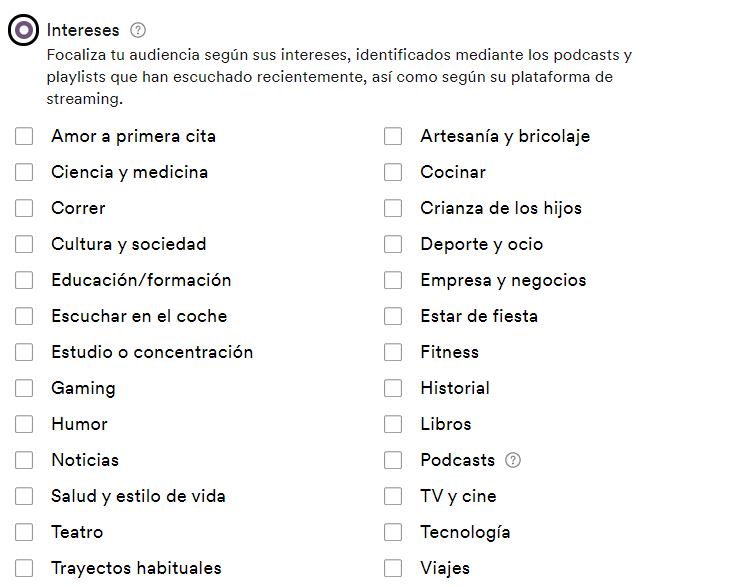 un público lo más específico posible