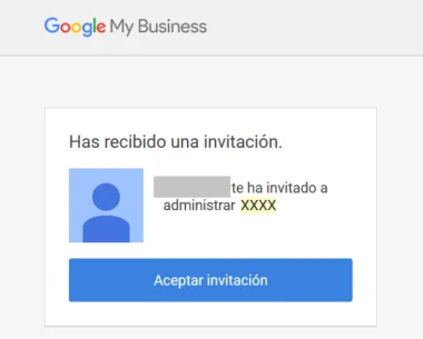 Confirmación acceso a la ficha de Google My business